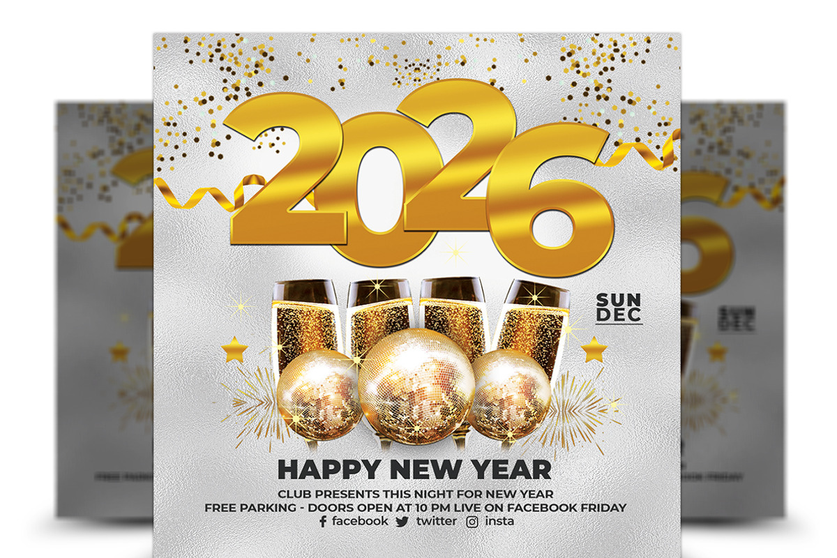 New Year Flyer, a Flyer Template by AfzaalGraphics (Photo 1 of 2)