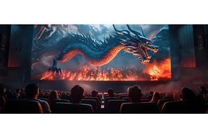 Audience Watching Epic Dragon Battle, an Architecture Photo by piter.goskov