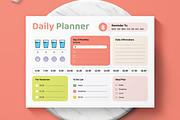 Daily Planner Layout, a Stationery Template by MightyDesign (Thumbnail 3 of 6)