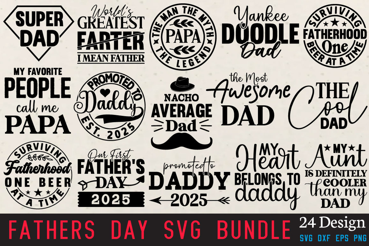 Fathers Day Svg Bundle, an Object Graphic by DollarSmart