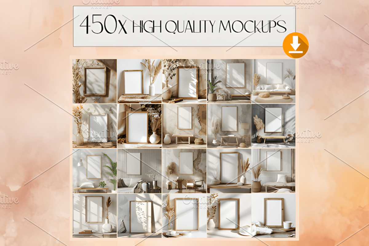 Frame Mockup Bundle PSD Wall Art, a Social Media Template by Ink Gallery (Photo 2 of 6)
