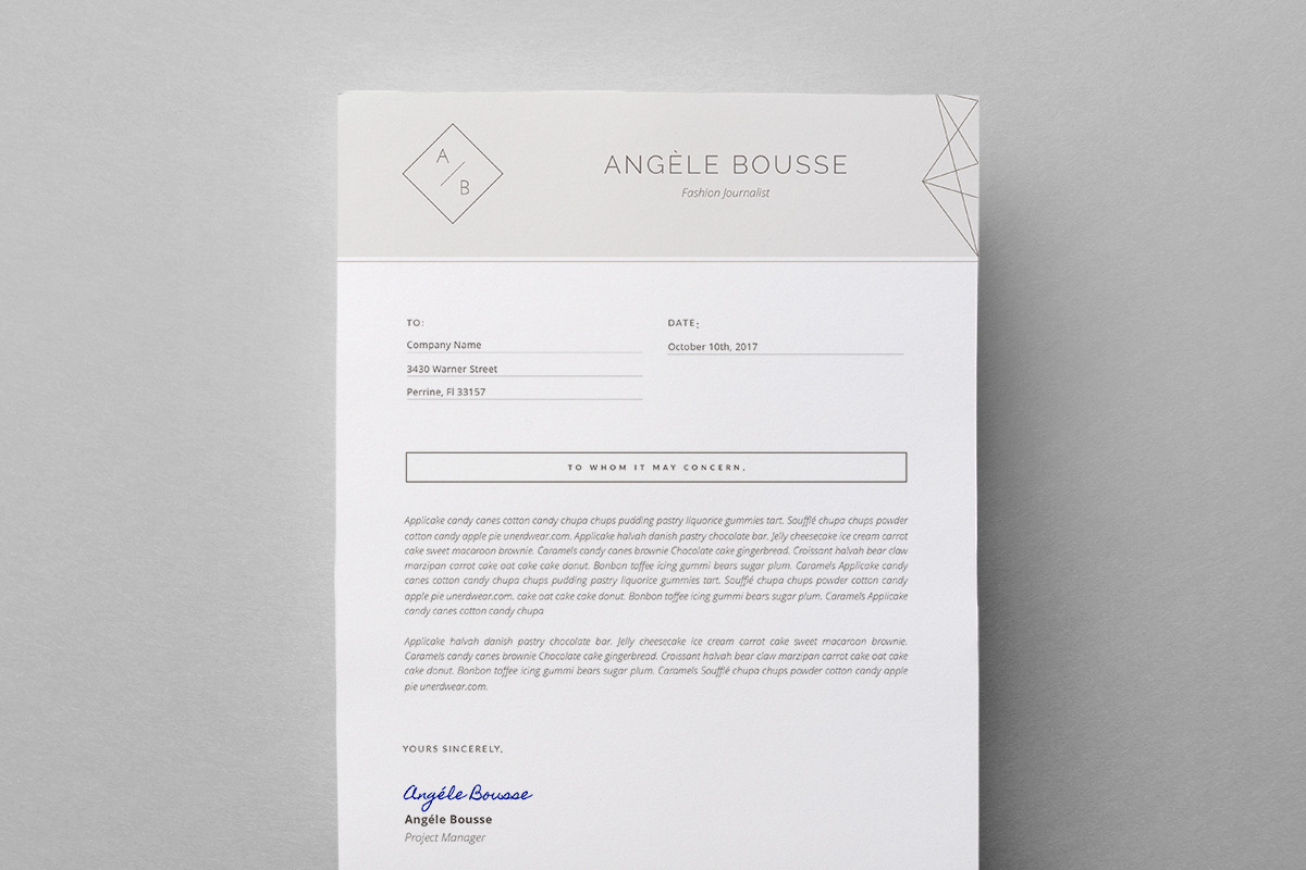 Stylish Resume Template / Angéle, a Resume Template by This Paper Fox (Photo 3 of 5)