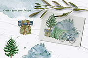 Wild Camping Watercolor Collection, a Sport Illustration by BarvArt (Thumbnail 4 of 22)