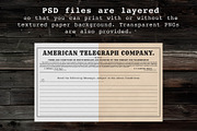 Vintage Telegrams Ephemera, an Object Graphic by The Digital Prop Shop (Thumbnail 6 of 7)