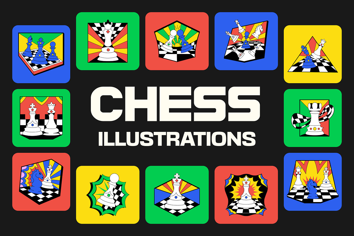 75 Chess Flat Illustrations, a Sport Illustration by Brickclay (Photo 1 of 10)