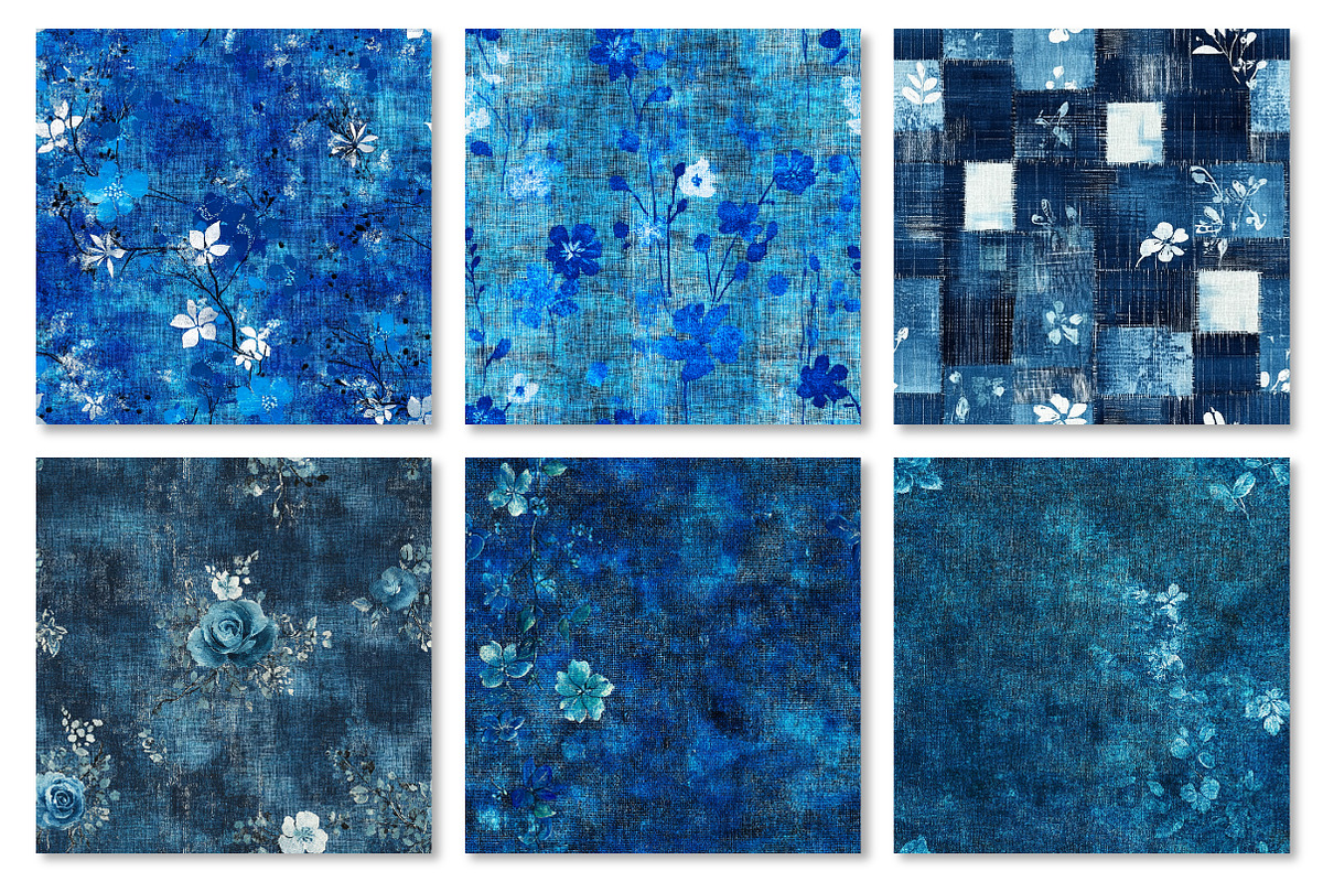 Blue Grunge Texture Digital Papers, a Texture Graphic by Dream Creation (Photo 2 of 5)