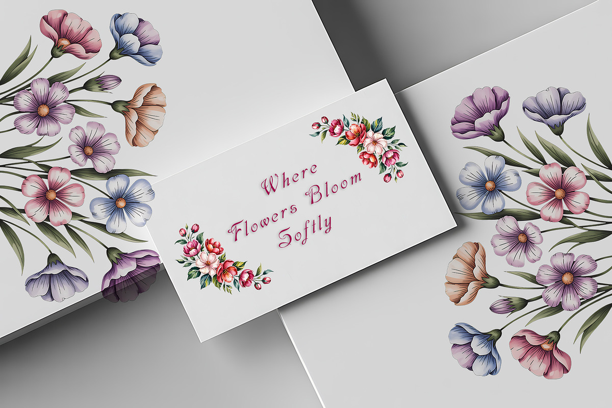 Watercolor Minimal Thin Floral, a Decorative Illustration by ForhadGFX (Photo 3 of 12)