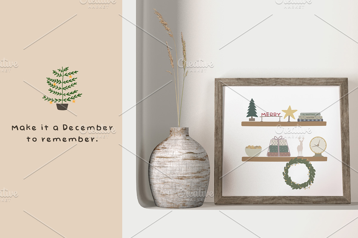 Christmas Winter Decoration, a Decorative Illustration by Hanazumi (Photo 10 of 14)