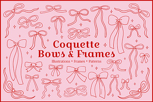 Coquette Bows, Frames and Patterns