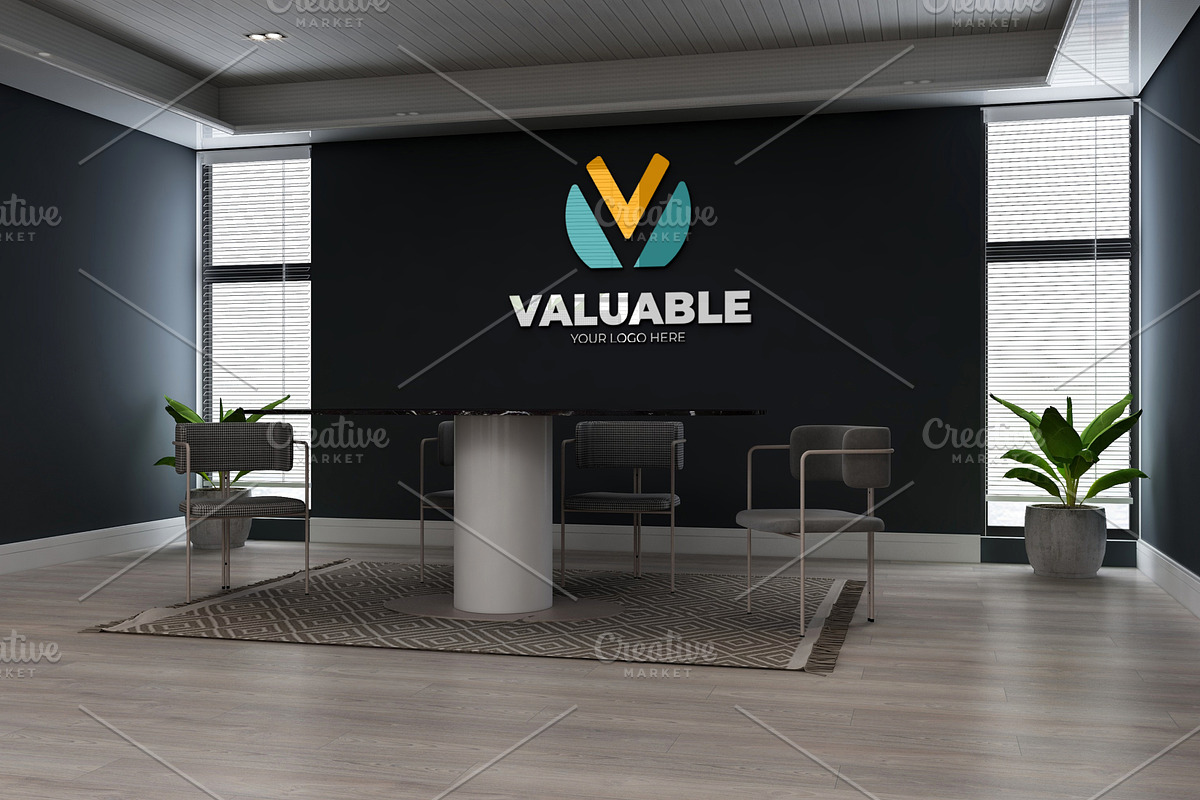 PSD Office Room Company Logo Mockup, a Product Mockup by Ayy (Photo 10 of 23)
