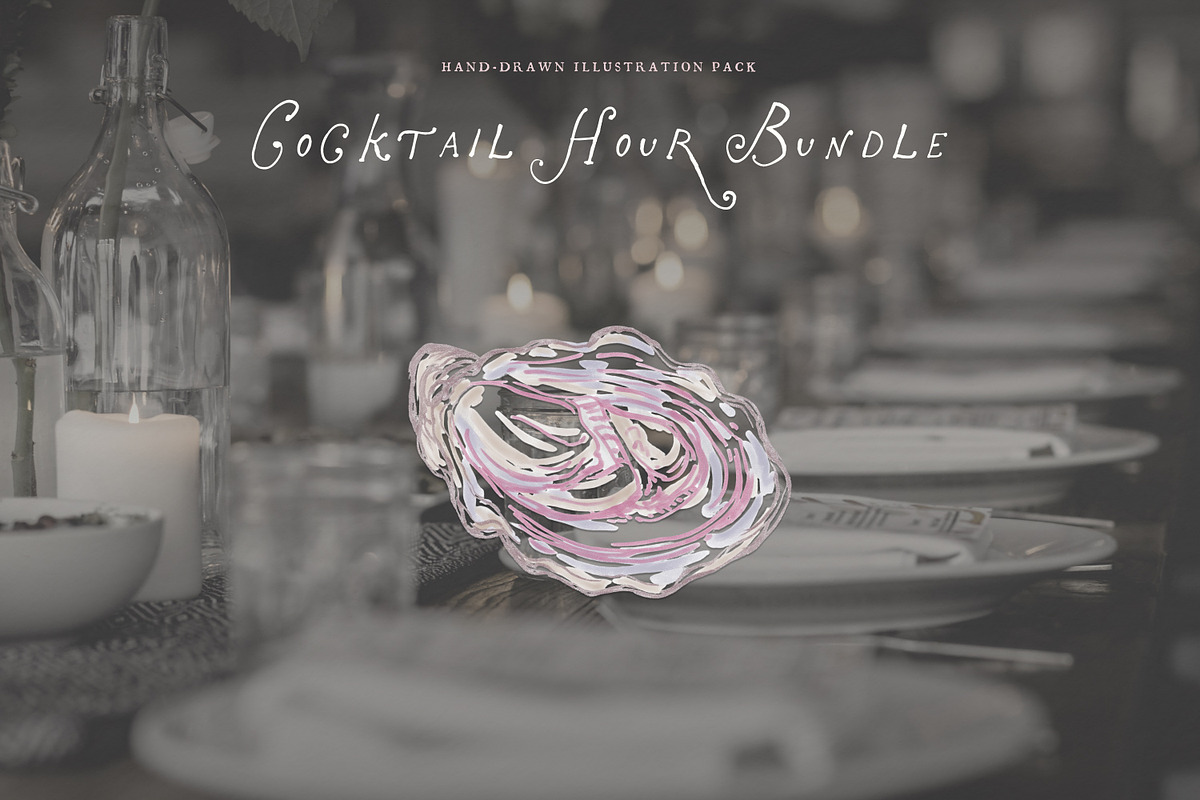 Wedding Cocktail Clipart, Bar Sign, a Food Illustration by The October Creative (Photo 3 of 16)