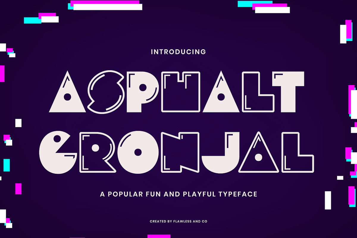 Asphalt Gronjal - Playful Font, a Font by Flawless And Co (Photo 1 of 10)