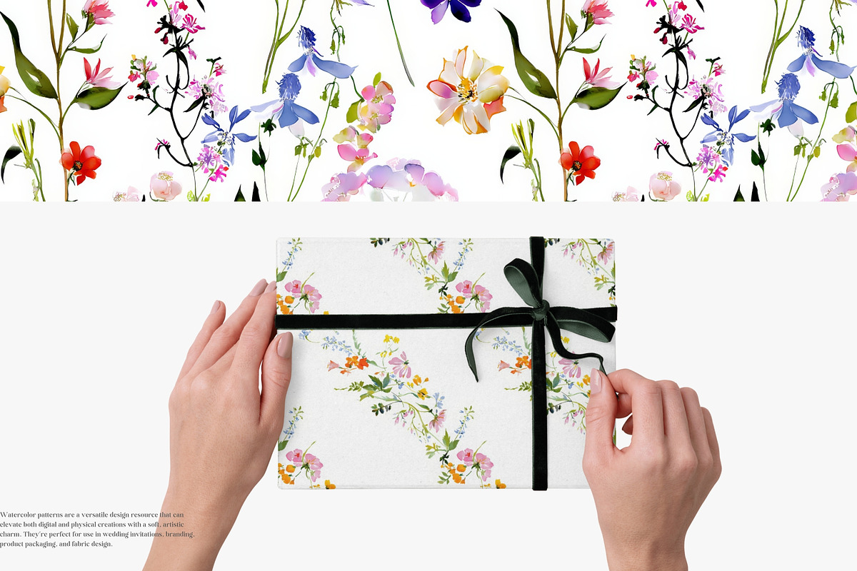 watercolor seamless pattern set, a Pattern Graphic by Patishop Art (Photo 7 of 7)