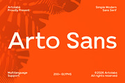 Arto Sans | Simple Modern Sans Serif, a Sans Serif Font by Artolabs (Thumbnail 1 of 12)