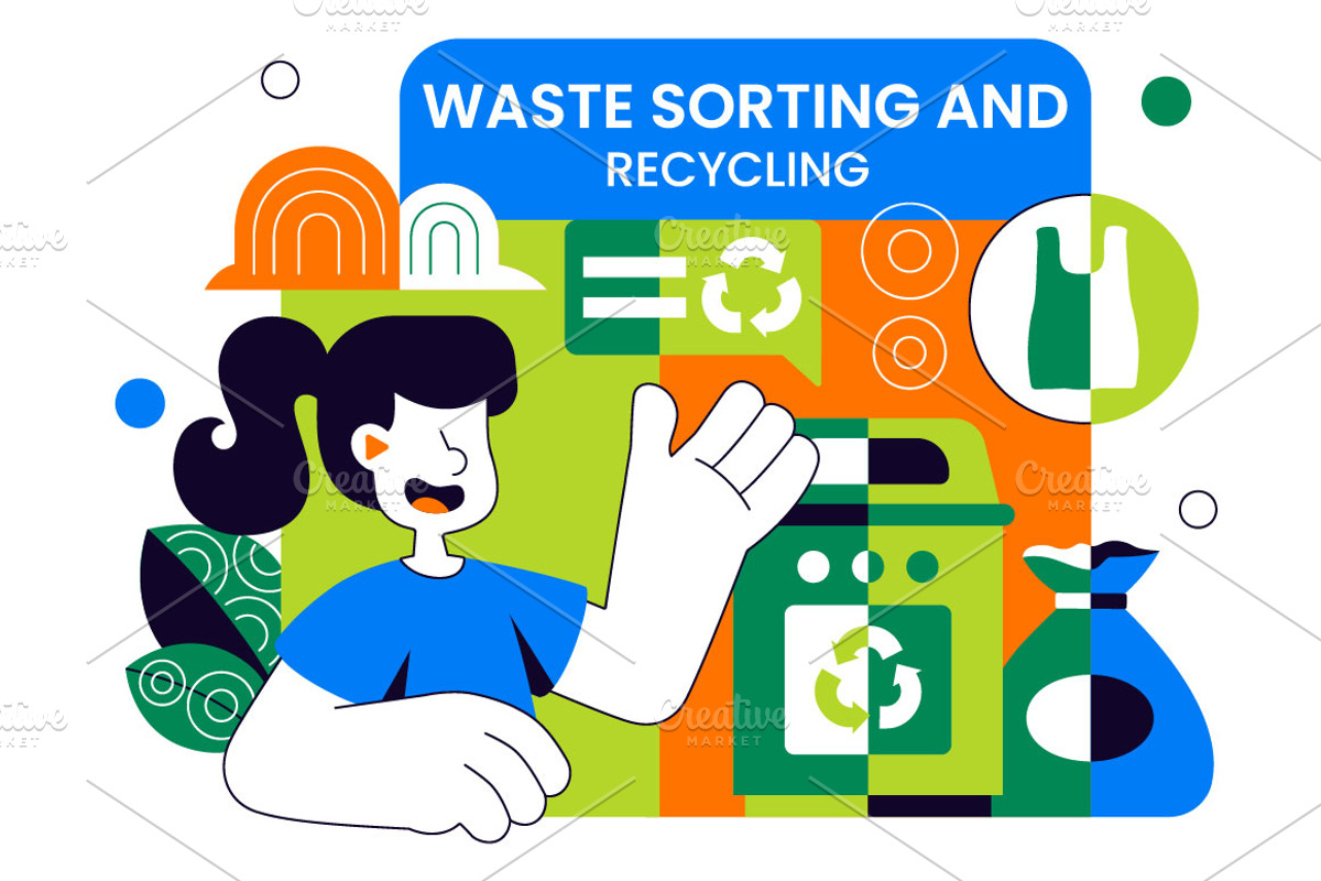 10 Waste Sorting and Recycling, an Object Illustration by denayunebgt (Photo 4 of 4)