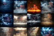35 American Flag Digital Backgrounds, a Background Graphic by Walllow Creatives (Thumbnail 1 of 3)