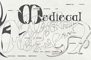 Medieval Curl Typeface, a Handwritten Font by softulka (Thumbnail 1 of 8)