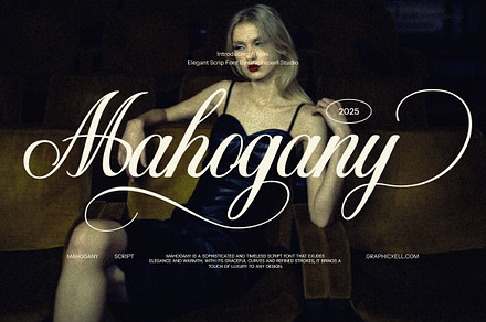 Mahogany Wedding Script Font, a Script Font by Graphicxell