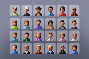 Avatars 3d Illustration