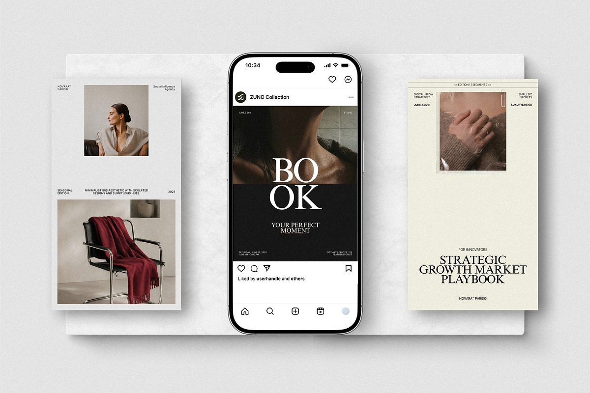 ZUNO | Instagram Post & Story (II), a Social Media Template by The Aesthetic Studio (Photo 4 of 10)