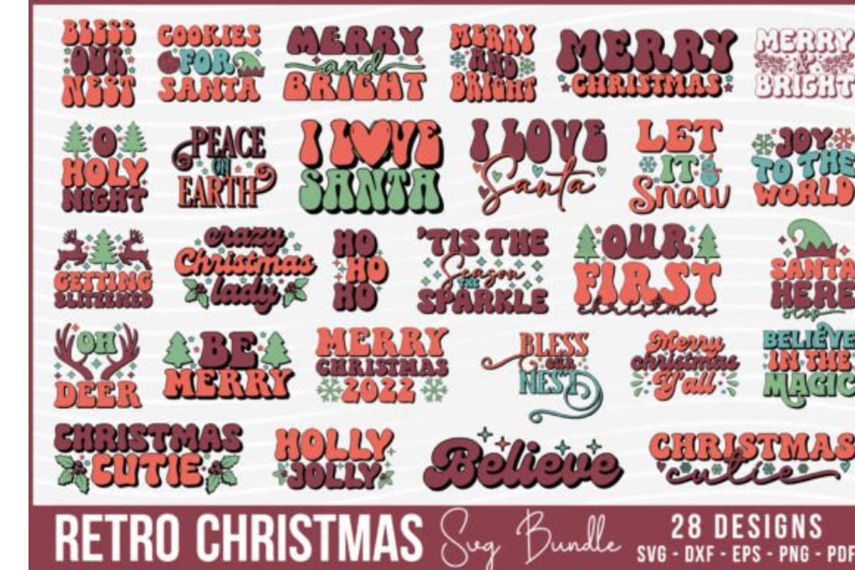 Retro Christmas SVG Bundle, an Object Graphic by BeeCraftR (Photo 10 of 12)