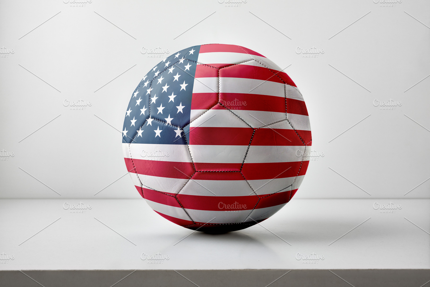 American Flag Soccer Ball on White Background, a Sports & Recreation Photo by Davizro's Market