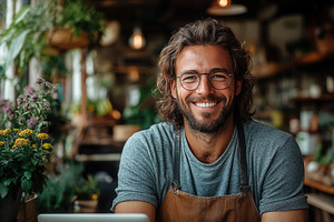 Passionate barista enjoying his work, a Photo by Tanuart