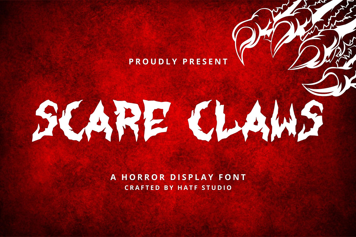 Scare Claws, a Blackletter Font by HATFSTUDIO (Photo 1 of 8)