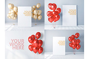 11 new PSD mockups with balloons, a Print Template by Radmila (Thumbnail 2 of 4)