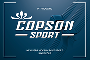 CopsonSport, a Serif Font by riotama85 (Thumbnail 1 of 5)