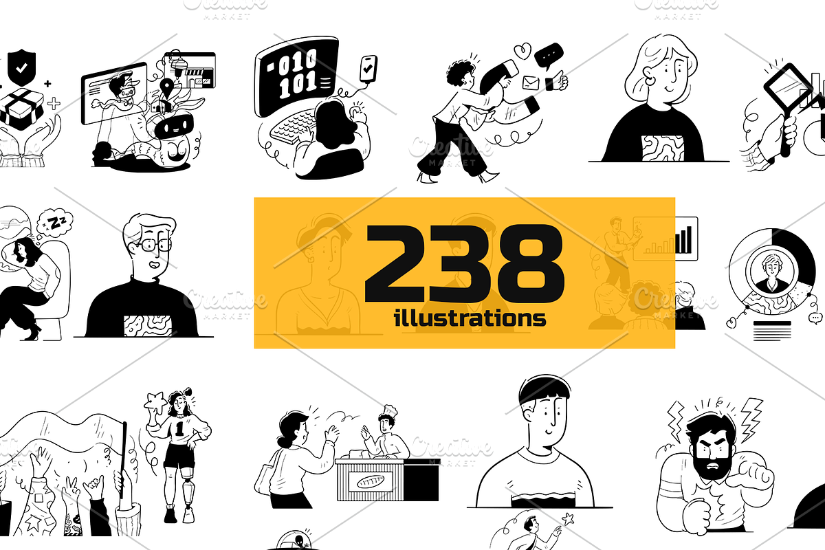 notion illustrations bundle-020-25, an Illustration by canve