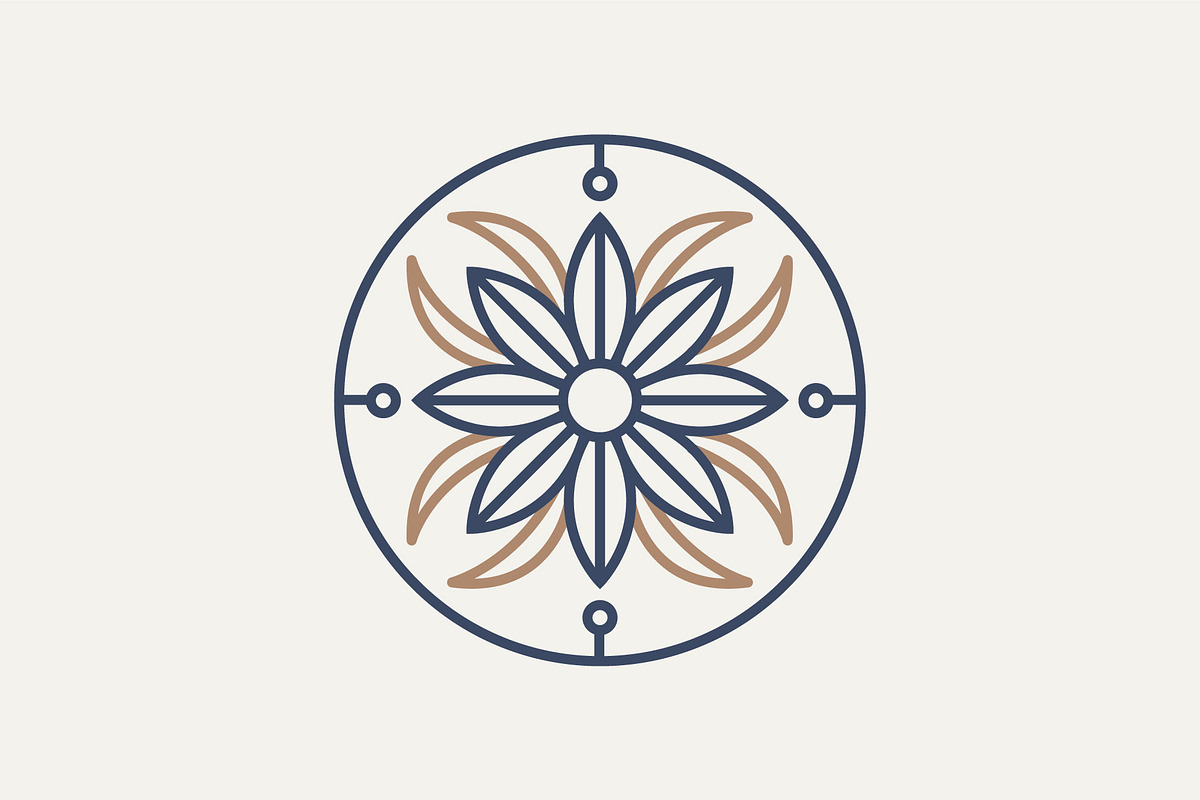 floral mandala ornament icon logo, a Branding & Logo Template by Blazybone (Photo 1 of 2)