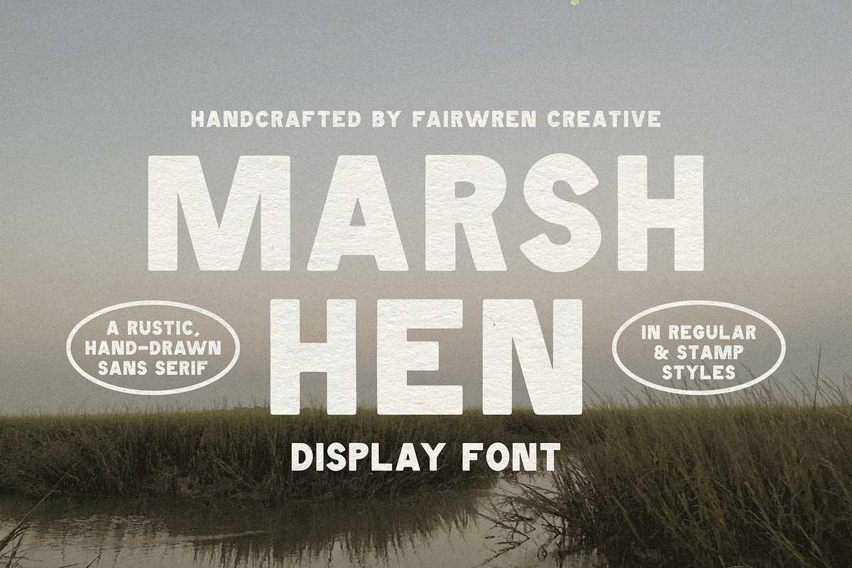 Marsh Hen Fonts, a Sans Serif Font by Fairwren Creative (Photo 1 of 7)