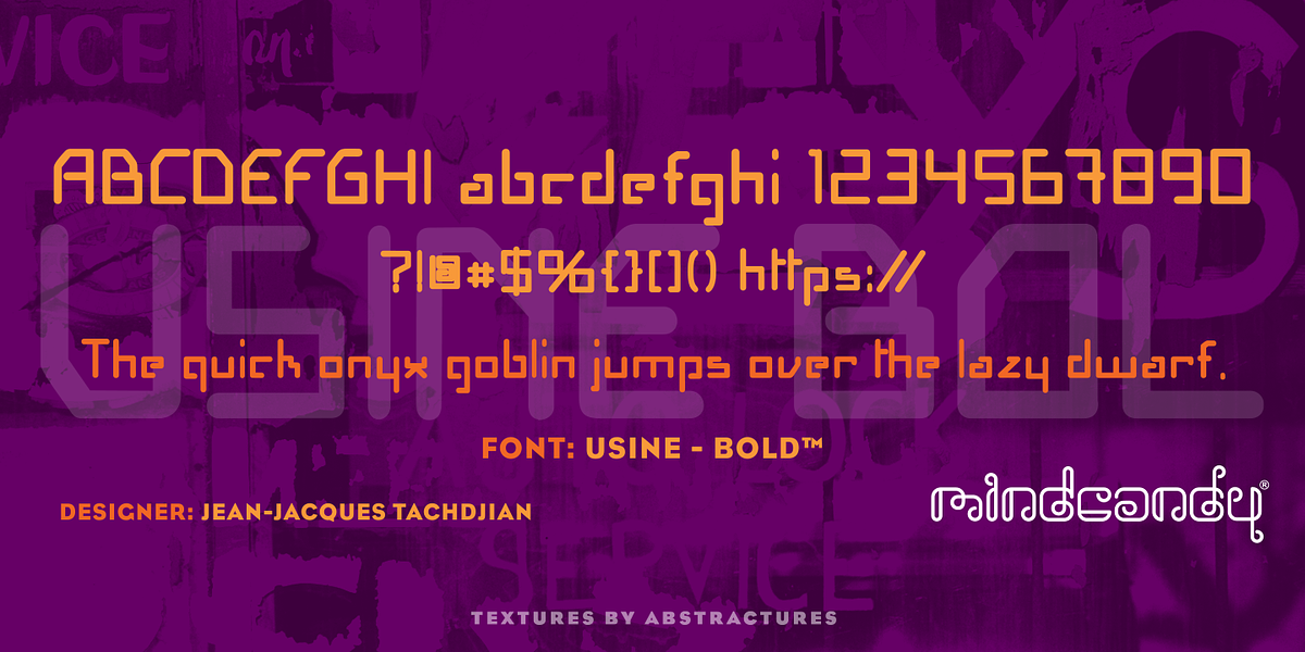 Usine™, a Font by MINDCANDY (Photo 2 of 2)