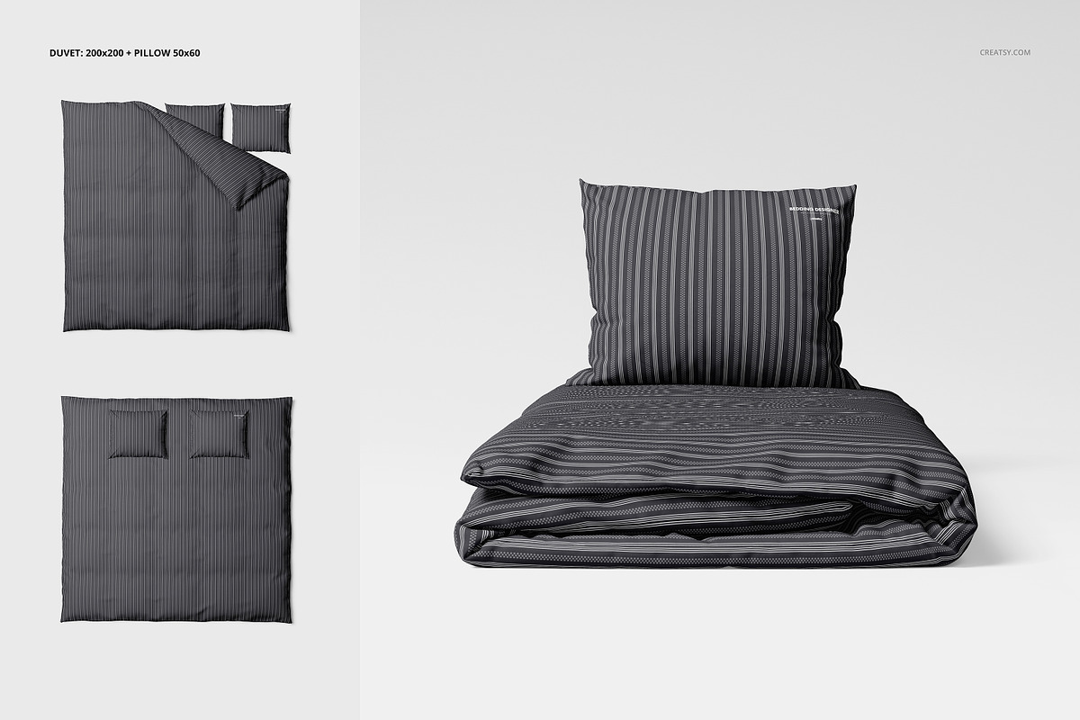 Bedding Set Many Sizes Mockup Set, a Household Mockup by creatsy5 (Photo 8 of 12)