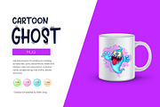 Cute cartoon ghost. Tshirt, PNG., a Person Illustration by KENO Mascots (Thumbnail 4 of 9)