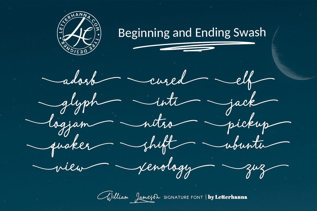 William Jameson Font, a Handwritten Font by Letterhanna Studio (Photo 13 of 15)