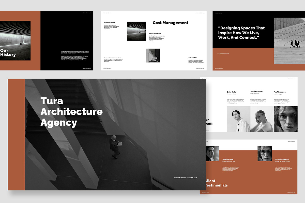 Tura : Architect Pitch Google Slides, a Presentation Template by Punkl Camp (Photo 1 of 9)