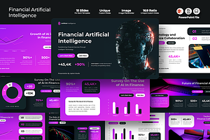 Financial AI - PowerPoint Template, a Presentation Template by Iqsiart Studio