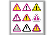 Set of Various Vector Exclamation, a Duotone Icon by FineArtStudio (Thumbnail 2 of 3)