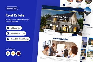 EstateLine – Property Project Page, a Landing Page Template by productype1