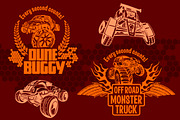 Dune Buggy and Monster Truck, an Illustration by Digital-Clipart (Thumbnail 3 of 4)