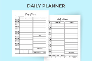 Daily Planner Log Book KDP Interior