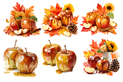 Watercolor Caramel Apples Clipart, a Decorative Illustration by stickermadness (Thumbnail 4 of 4)