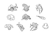 Breeds Octopus Hand-Drawn Vol. 1, an Animal Illustration by SLAB! Design (Thumbnail 3 of 3)