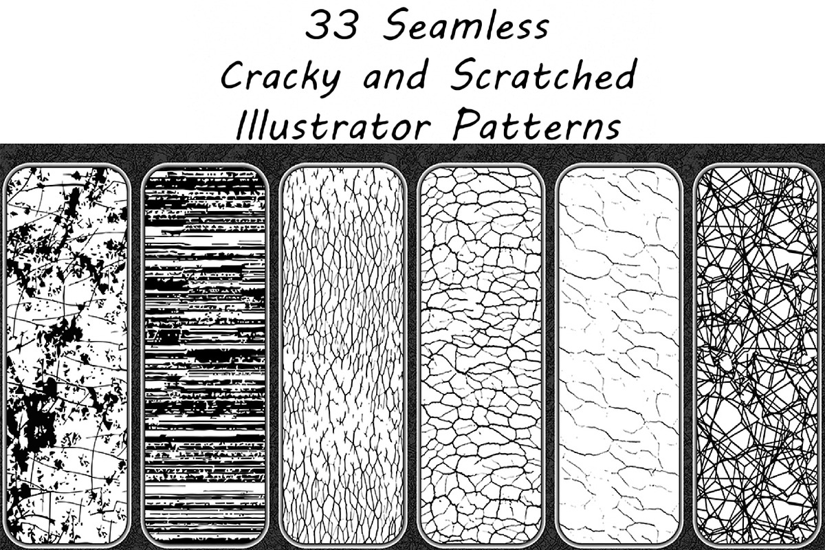Cracky  Grunge  Illustrator Patterns, a Palette Add-On by Kseniya-Omega (Photo 1 of 8)