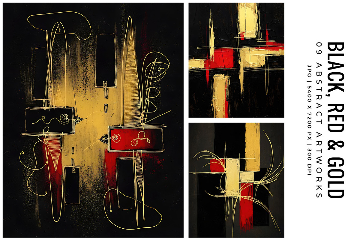 Black, Red and Gold, a Decorative Illustration by Digital Art Creations (Photo 2 of 7)