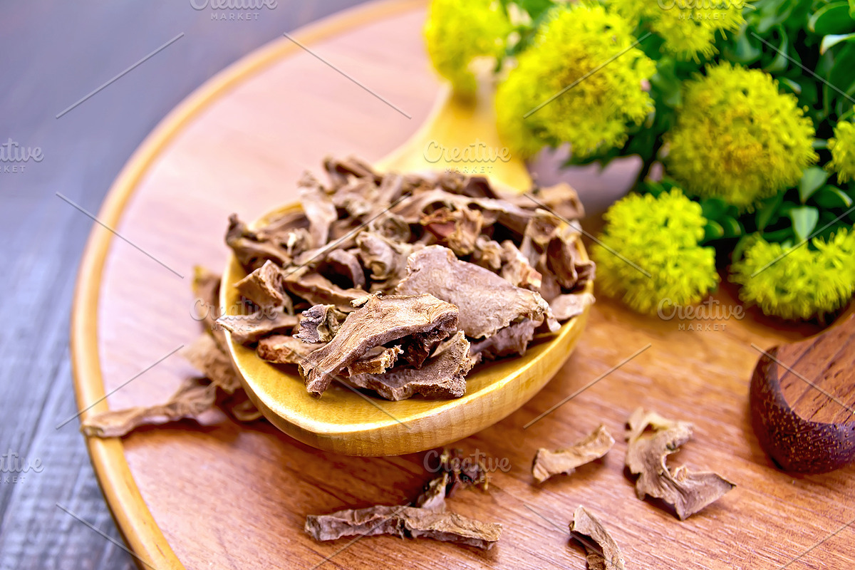 Root dry of Rhodiola rosea in spoon, a Food & Drink Photo by rezkrr (Photo 2 of 5)
