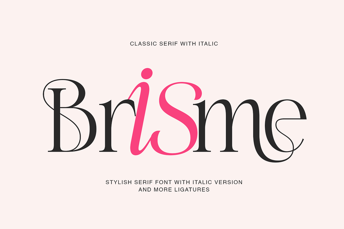 Brisme - Modern Luxury Serif Font, a Serif Font by Pixesia Studio (Photo 1 of 12)