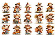Cute Scarecrow Clipart, a Seasonal Illustration by Nicolle's Colorful Art (Thumbnail 2 of 5)